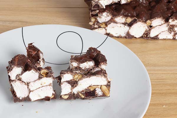 Chocolate Rocky Road Cut Slab